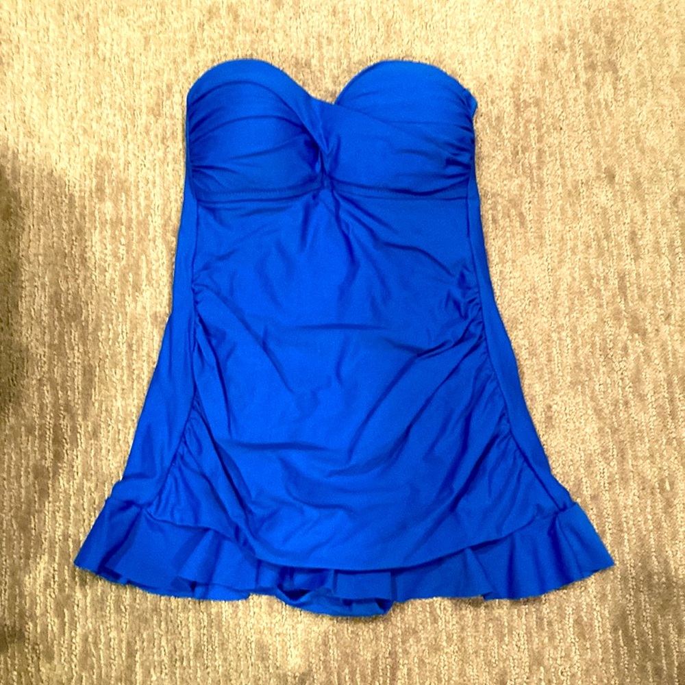 Kenneth Cole Reaction skirted blue one piece, Sz 4